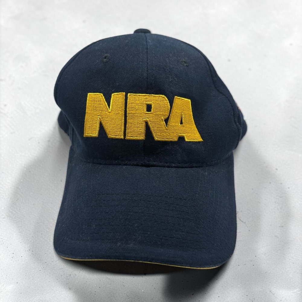 Vintage Hat NRA Navy Blue 100% Cotton Embroidered Logo Baseball Cap Outdoor